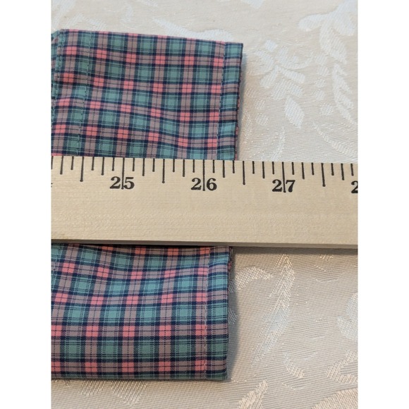 Vineyard Vines Shirt Men's 2XL Pink Green Slim Tucker Performance Button Up - Picture 8 of 8